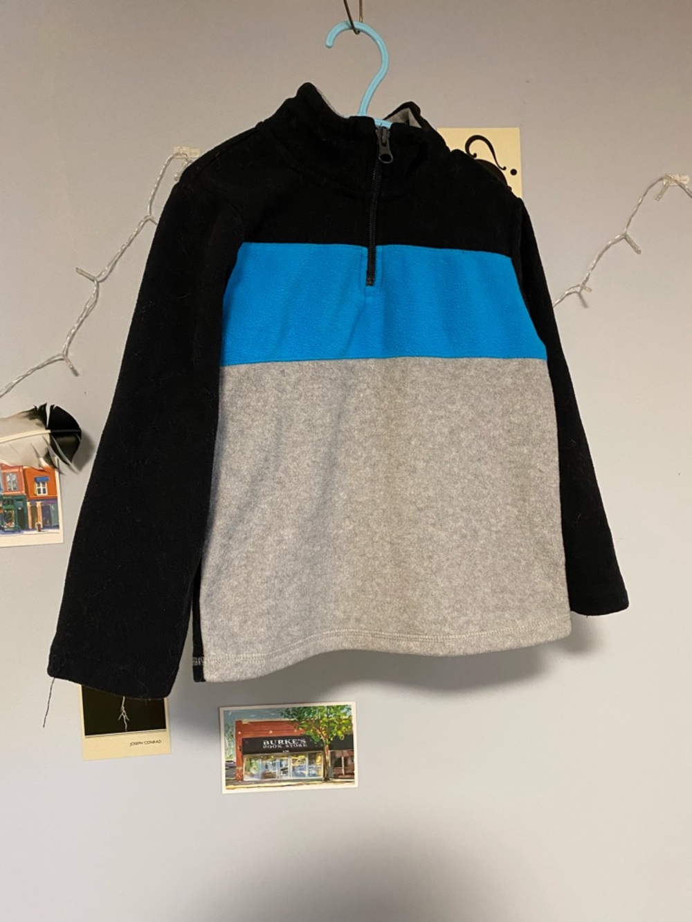 The Children's Place Black, Blue & Gray Half-Zip Sweater